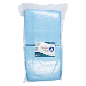 Incontinence Underpad Unisex 30x36" High Absorbency Blue 100/Ca