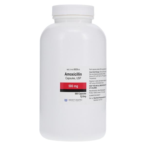 Amoxicillin Capsules 500mg Bottle 500/Bt