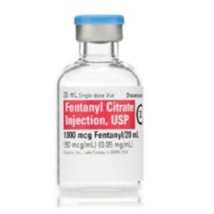 Fentanyl Citrate Injection 50mcg/mL SDV 20mL 25/Pk