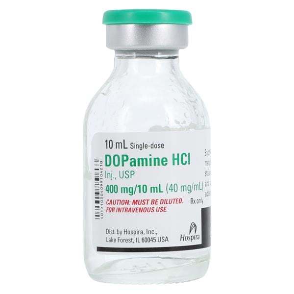 Dopamine HCl Injection 40mg/mL SDV 10mL 25/Pk