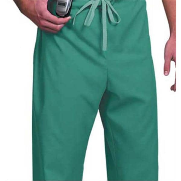 Scrub Pant 65% Polyester / 35% Cotton 1 Pocket X-Small Jade Green Unisex Ea