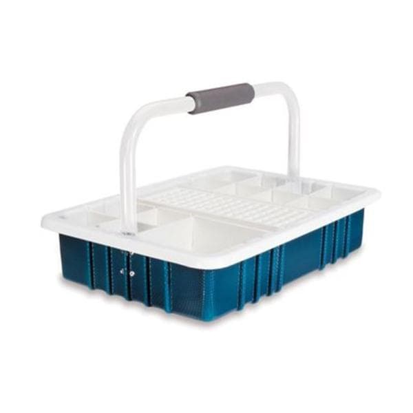 Phlebotomy Tray 16.5x11.5x9.5" 60 Place Teal Ea
