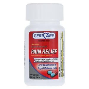 Acetaminophen Pain Reliever/Fever Reducer Gel Caplets 500mg Rapid Release 100/Bt
