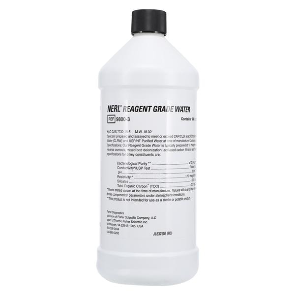 NERL Water Reagent Grade 32oz 6/Ca