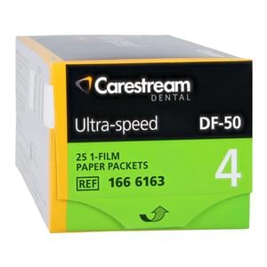 Ultra-Speed Intraoral X-Ray Film DF-50 Size 4 D Speed 25/Bx, 60 BX/CA