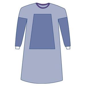 Eclipse Surgical Gown _ Blue X-Large Fabric Reinforced Disposable 30/Ca