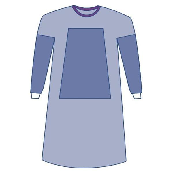 Eclipse Surgical Gown _ Blue X-Large Fabric Reinforced Disposable 30/Ca