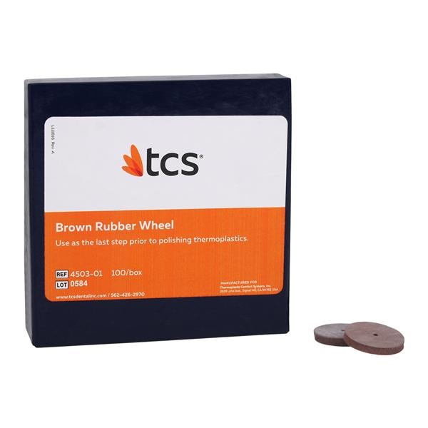 TCS Rubber Wheel Brown 100/Bx