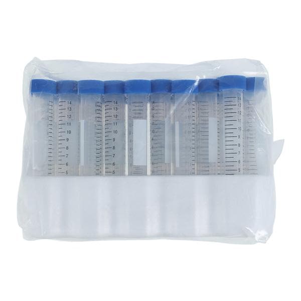 Centrifuge Tube Polypropylene 15mL 17x120mm Sterile 500/Ca