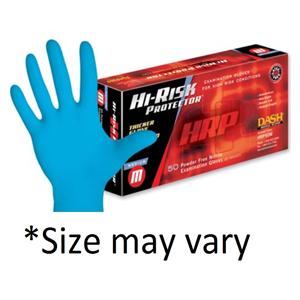 Hi-Risk Protector Nitrile Exam Gloves XX Large Steel Blue Non-Sterile
