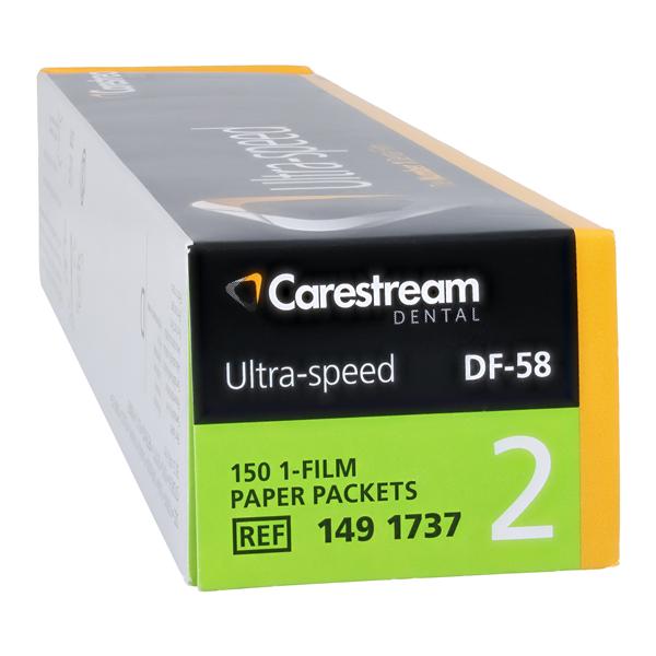 Ultra-Speed Intraoral X-Ray Film DF-58 Size 2 D Speed 150/Bx