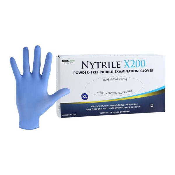 Nytrile X200 Nitrile Exam Gloves X-Large Blue Non-Sterile
