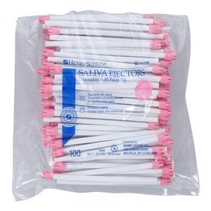 Saliva Ejectors White Pink Tip Bubblegum 100/Bg