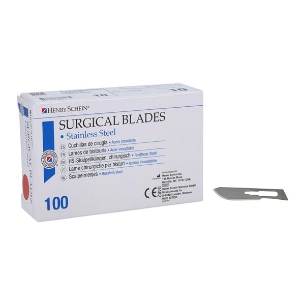 Blade Surgical #10 Stainless Steel Sterile 100/Bx