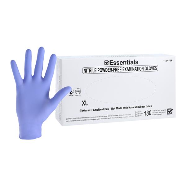 Essentials Nitrile Exam Gloves X-Large Periwinkle Non-Sterile, 10 BX/CA
