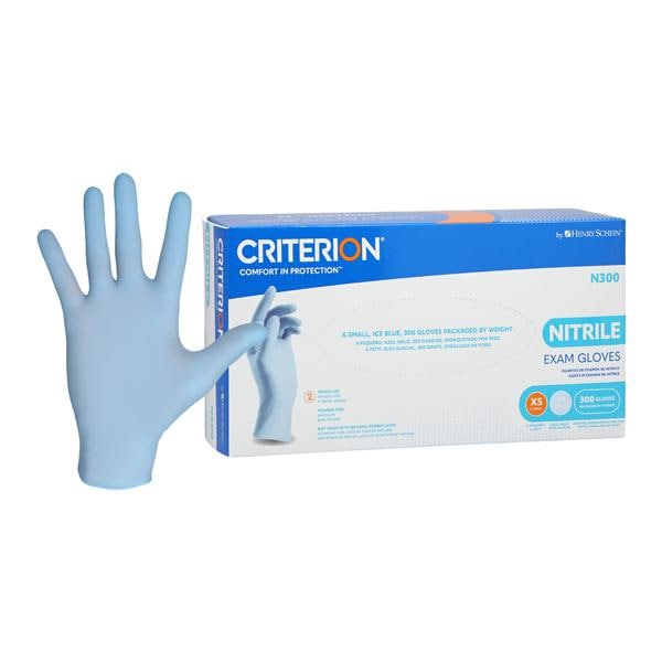 Criterion N300 Nitrile Exam Gloves X-Large Standard Ice Blue Non-Sterile, 10 BX/CA