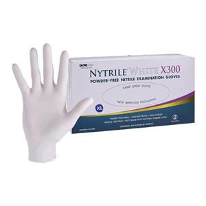 Nytrile White X300 Nitrile Exam Gloves X-Large White Non-Sterile, 10 BX/CA