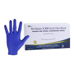 Nytrile X300 Nitrile Exam Gloves Medium Electra Blue Non-Sterile, 10 BX/CA