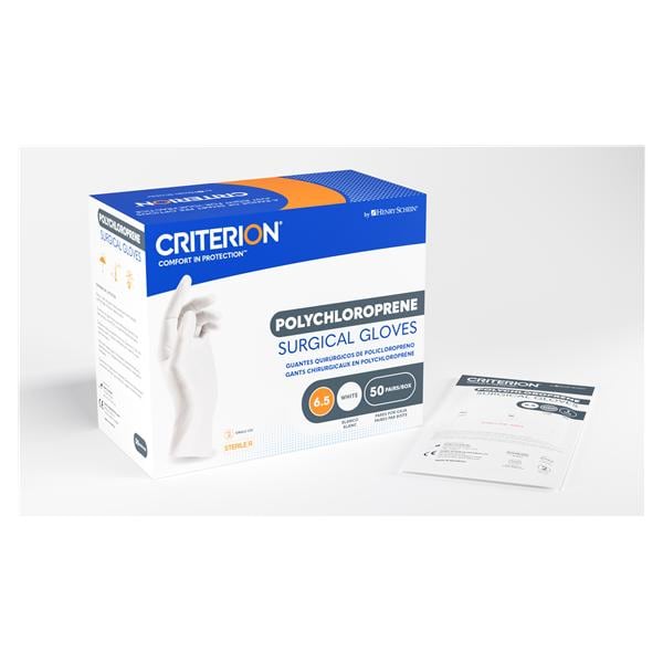 Criterion Polychloroprene Surgical Gloves 7.5 Extended White, 4 BX/CA