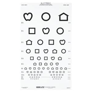 Illiterate Chart Vision Testing 20' Testing Distance Ea