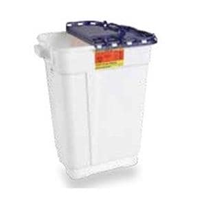 Sharps Container 17gal White 23.5x19.5x14.25 Vrtcl Entr Hng Cp/Gskt Plstc 5/Ca