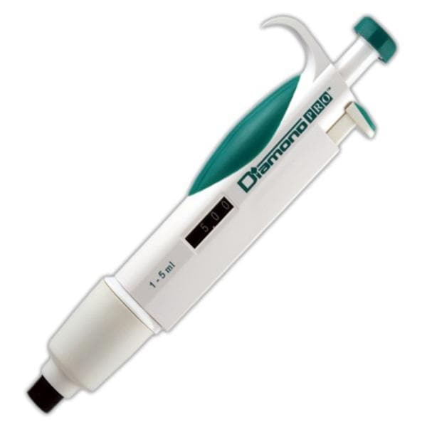 Diamond PRO Adjustable Volume Pipette 1-5mL Graduated Light Green Ea