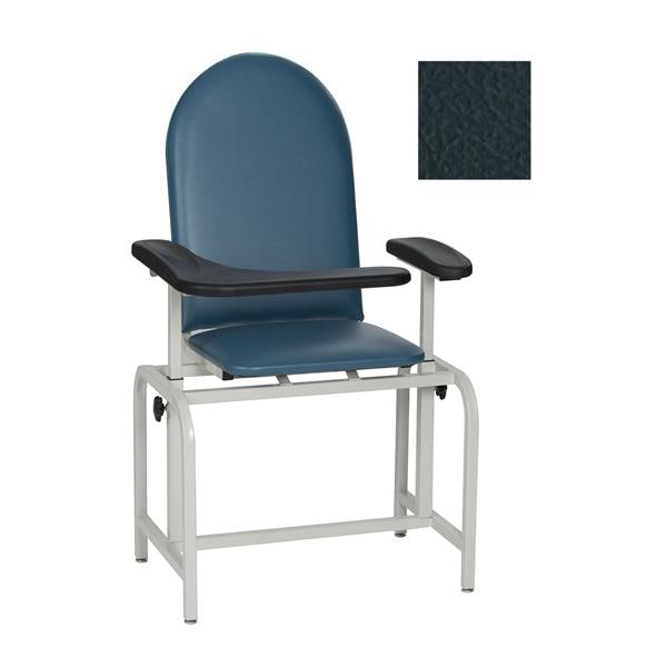 Chair Blood Draw Black Steel 300lb Capacity Padded Back/18-3/4" Seat Ea