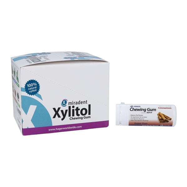 Miradent Xylitol Gum Cinnamon 30/Tube 12Tb/Bx