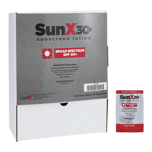 SunX Packet Sunscreen Cedar Fragrance Water Resistant White 50/Bx