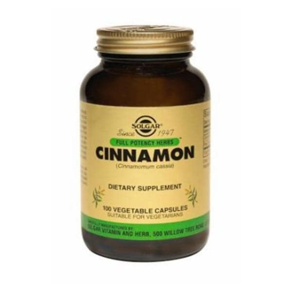 Cinnamon Supplement Vegicaps Vegetarian 500mg Bottle Ea