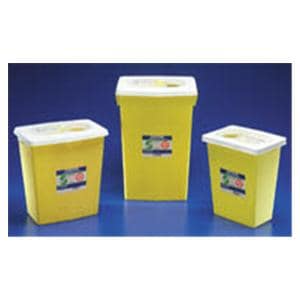 Chemotherapy Waste Container 8gal Yellow 11x15.5x17.75" Hng Ld/Gskt Plstc 10/Ca