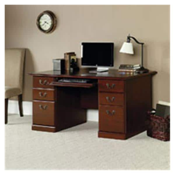 60 In Executive Desk Classic Cherry With Laminated Cherry Top Ea