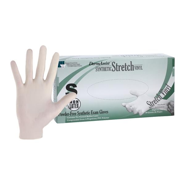 DermAssist Vinyl Exam Gloves Small Tan Non-Sterile