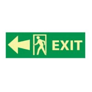 Sign:Exit w/Door & Left Arrow 5x14 Ea Ea