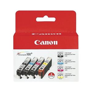 Canon CLI-221 ChromaLife 100+ Black/Color Value Pack (2946B004) Ea