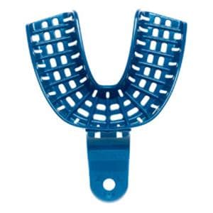 President Disposable Double Arch Impression Tray Perforated 2 Large Lower 12/Bg