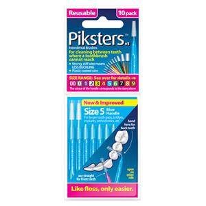 Piksters Interdental Brush Size 5 Blue 10pk/Bx