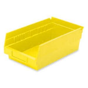 Akro-Mils Grease/Oil Resistant Shelf Bin Yellow Ea