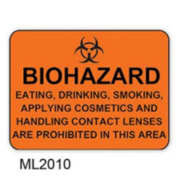 Sign Biohazard Smoking Eat Drink Prohibited Ea