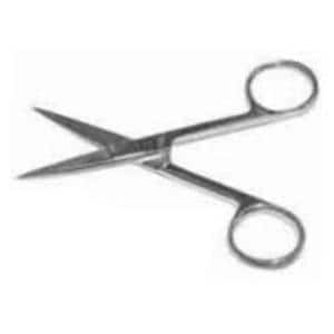 Scissors Straight 4-1/2" Stainless Steel Sterile Disposable 20/Ca