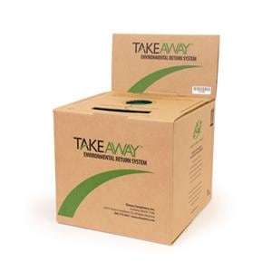 TakeAway Recovery Mailer System 10gal Brown 14x14x11-7/8" Cardboard Ea
