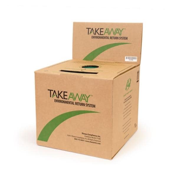 TakeAway Recovery Mailer System 10gal Brown 14x14x11-7/8" Cardboard Ea