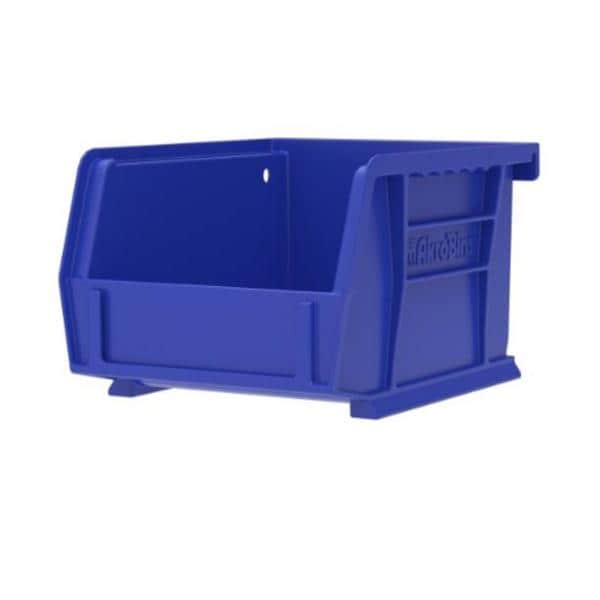AkroBins Storage Bin Blue Polymer With Label Holder 7-3/8x4-1/8x3" Ea