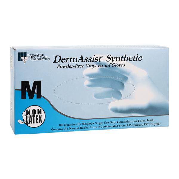 DermAssist Vinyl Exam Gloves Medium Clear Non-Sterile