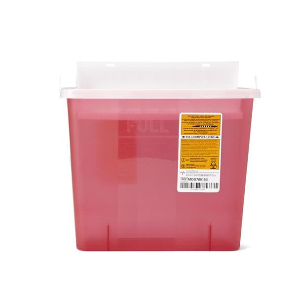 Sharps Container 5qt Translucent Red 23.25x19.25x12.25" Ld Lck Ld Plstc 20/Ca