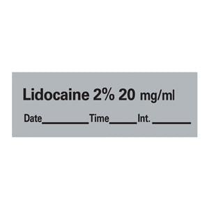 Anesthesia Tape DTI Lidocaine 2% 20mg/mL Gray 1-1/2x1/2" 330/Rl