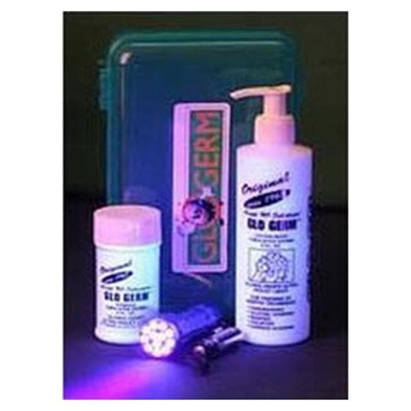 Glo Germ 1003 Oil Kit With 1.9 oz Powder/ 9LED UV Flashlight/ Battery In Case Ea