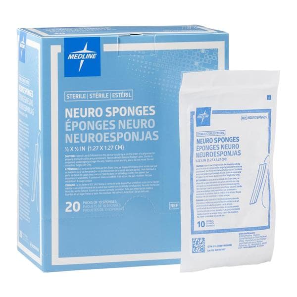 Tegaderm CHG Film Neuro Sponge 1/2x1/2" Sterile X-Ray Detectable CHG LF