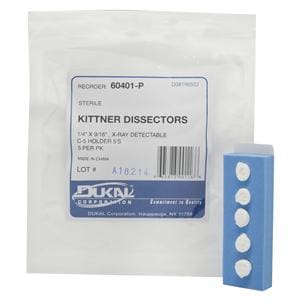 100% Cotton Kittner Dissector Sponge 1/4x9/16" Sterile X-Ray Detectable LF