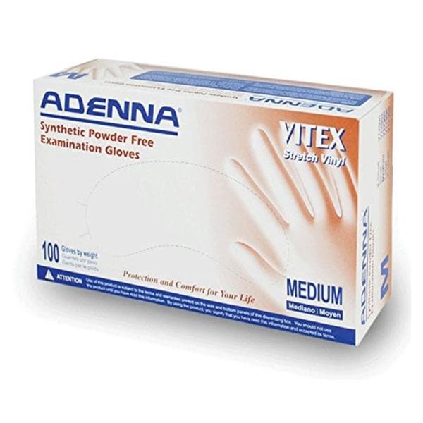Vitex Polyvinyl Exam Gloves Medium Cream Non-Sterile